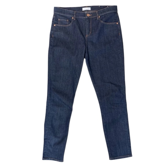 NWOT Loft mid rise dark wash modern skinny Jeans size 10/30 - Picture 1 of 8